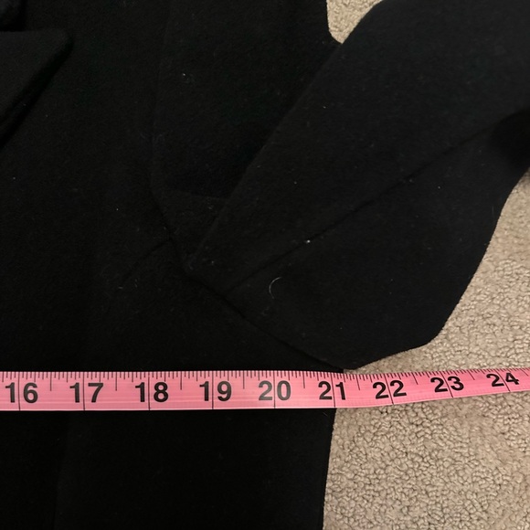 Liz Claiborne Black Wool Topcoat Size 6 - Picture 7 of 8